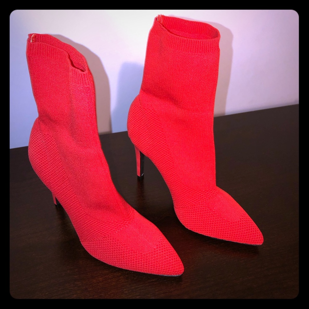 Heels/Booties size 8, Red, Brand New
